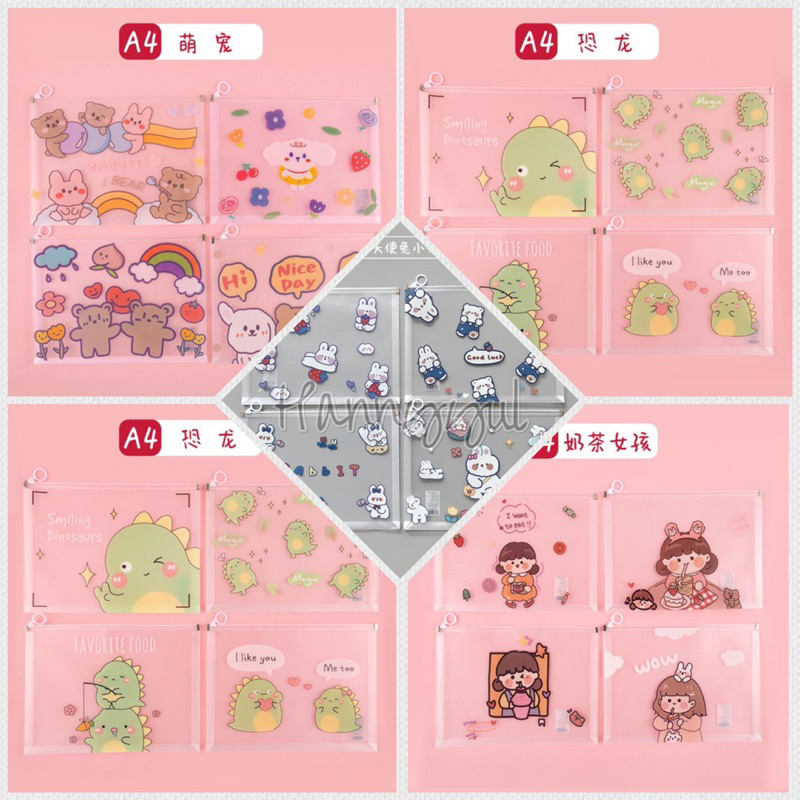 

folder file a4 plastik motif / plastik zipper motif