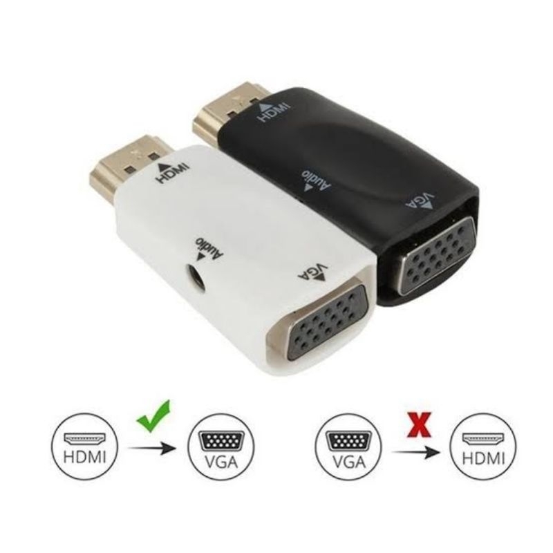 ADAPTER HDMI MALE TO VGA FEMALE WITH AUDIO 1080P FULL HD CONVERTER ADADPTER