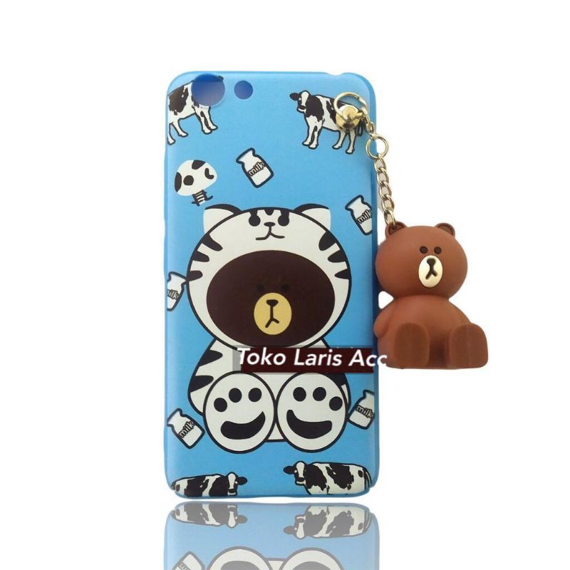 Case Hp Oppo F3 Case Boneka Plus Gantungan bisa buat standing Hp