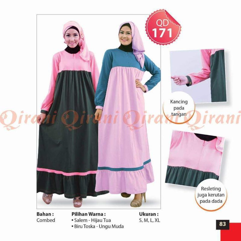 GAMIS by QIRANI/GAMIS KAOS DEWASA/QIRANI 158/QIRANI 159/QIRANI 175/QIRANI 138/QIRANI 170/QIRANI 171