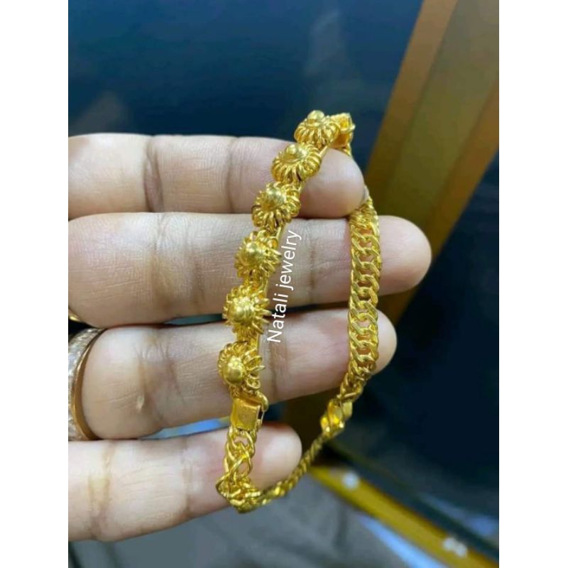 Gelang matahari replika emas 24k 6mata