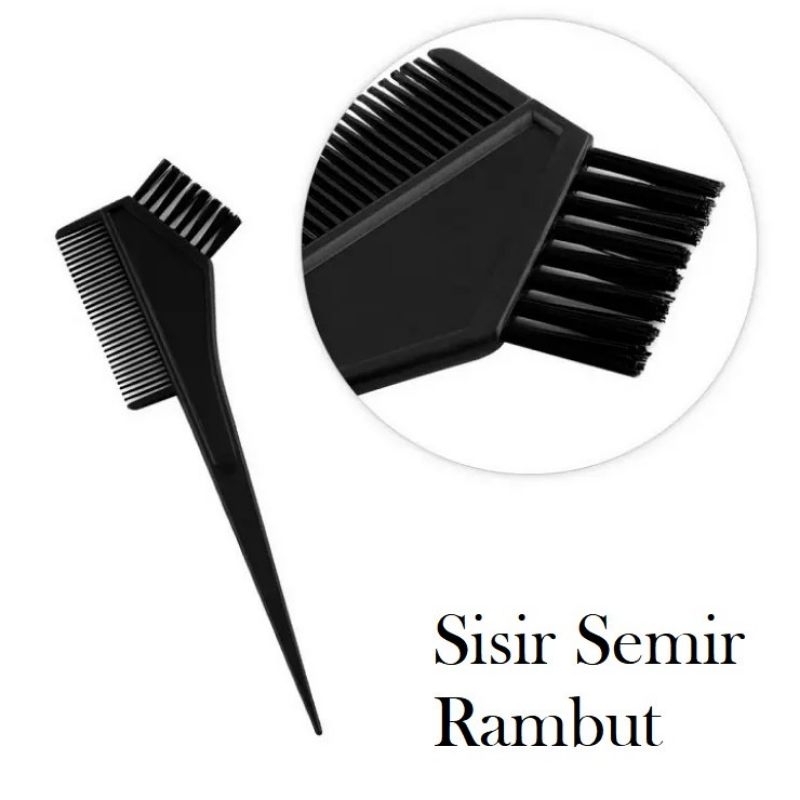 Sisir Semir + mangkok pewarna rambut - sisir Semir rambut