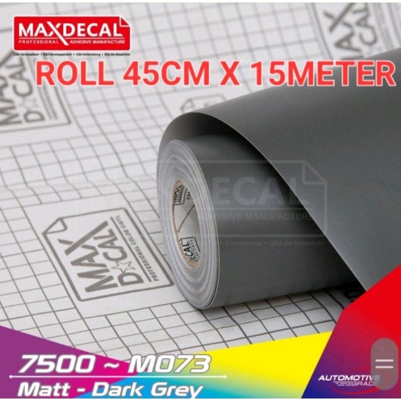 ROLL Sticker Maxdecal 7500 M073 Matt Dark Grey 45cm × 15m ROLL