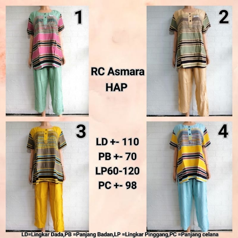 SETELAN HAP RC ASMARA CELANA PANJANG BUSUI FRIENDLY LNE + BBKC + MZK