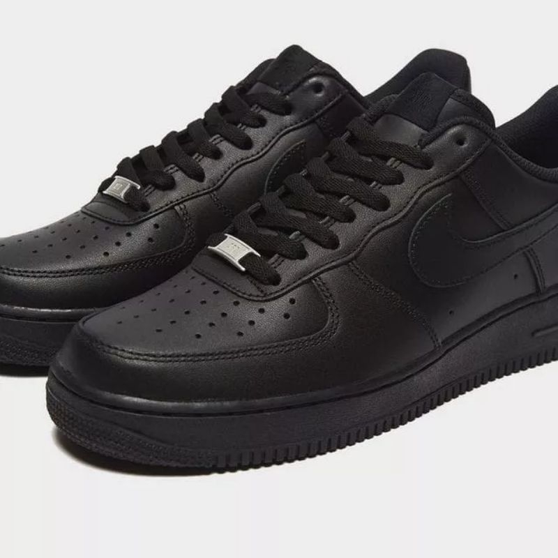 Sneakers Nike Air Force 1 '07 Premium Full Black Man / Women ,Sepatu untuk pria dan wanita