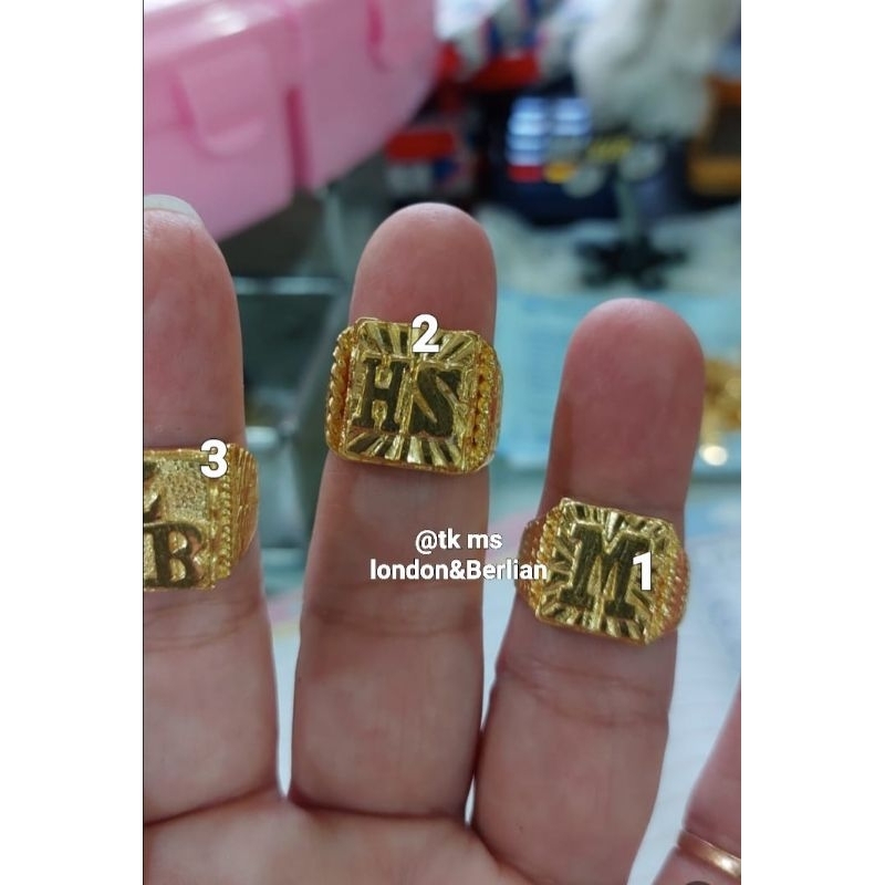 Cicin Emas Laki Laki 24K. Emas London LM kadar 999,9%.