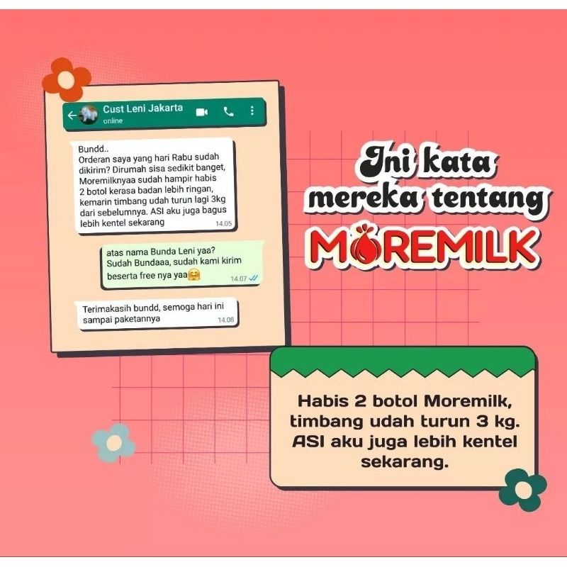 Buy 1 get 1 -Moremilk - suplemen asi booster - penambah asi by govit milkymond