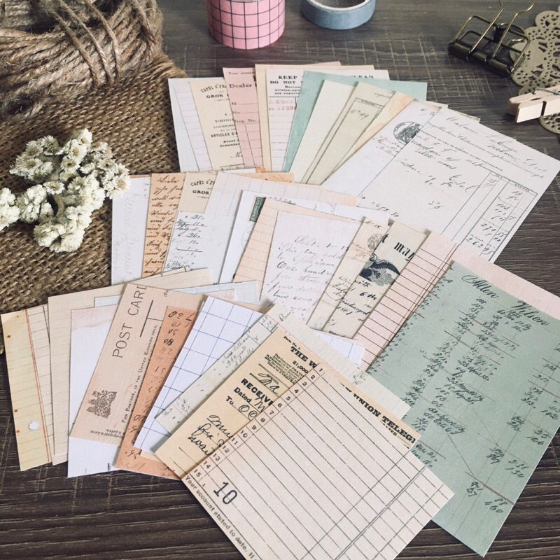 

Vintage Deco Paper 37pcs Journaling Scrapbook by Postale