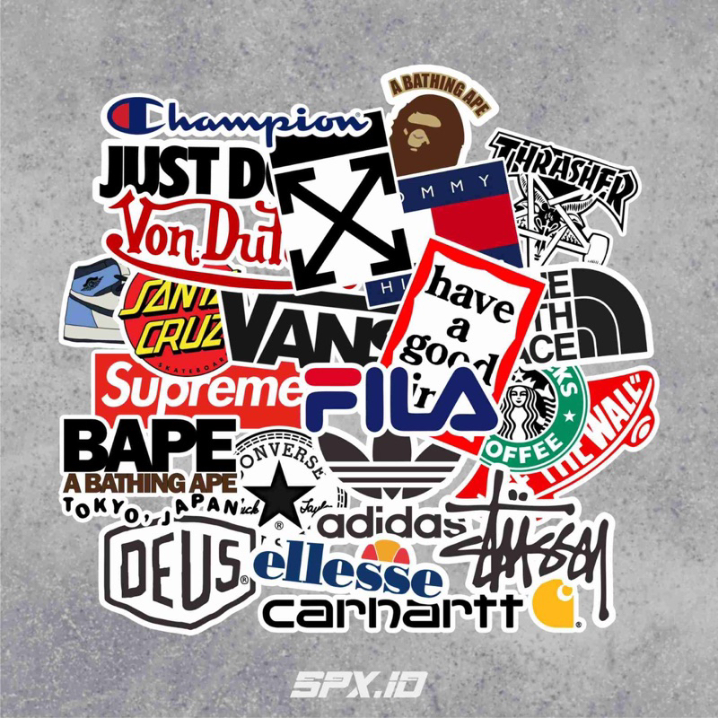 

stiker brand udah cut sesuai pola