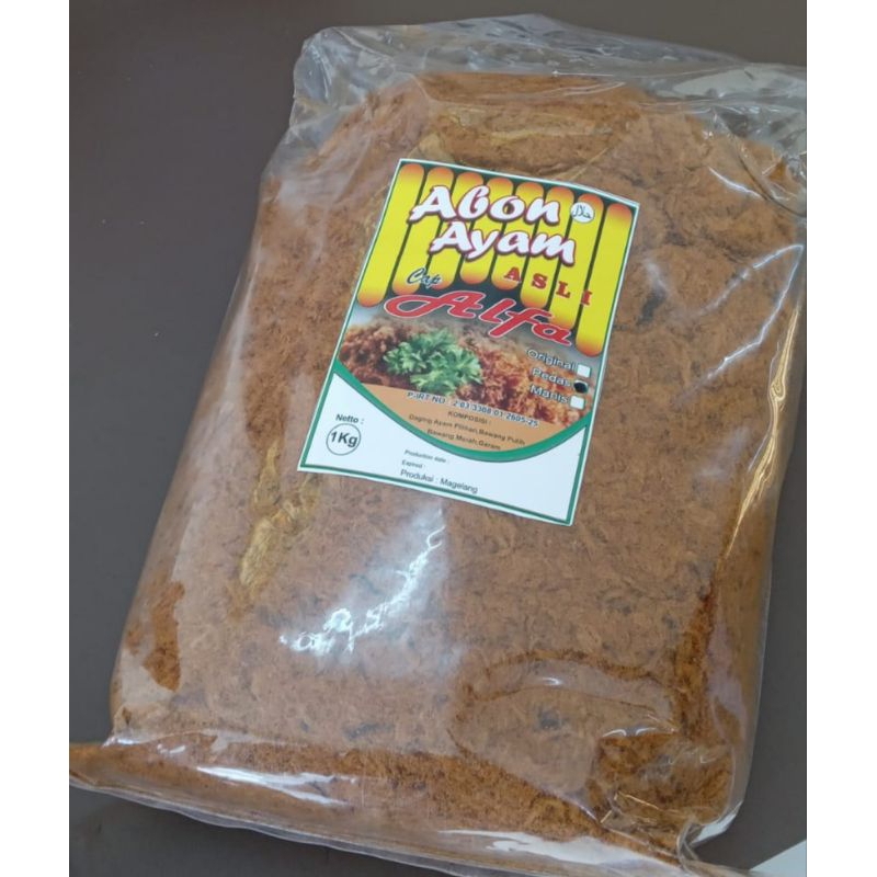 

Abon Ayam Cap Alfa 1Kg