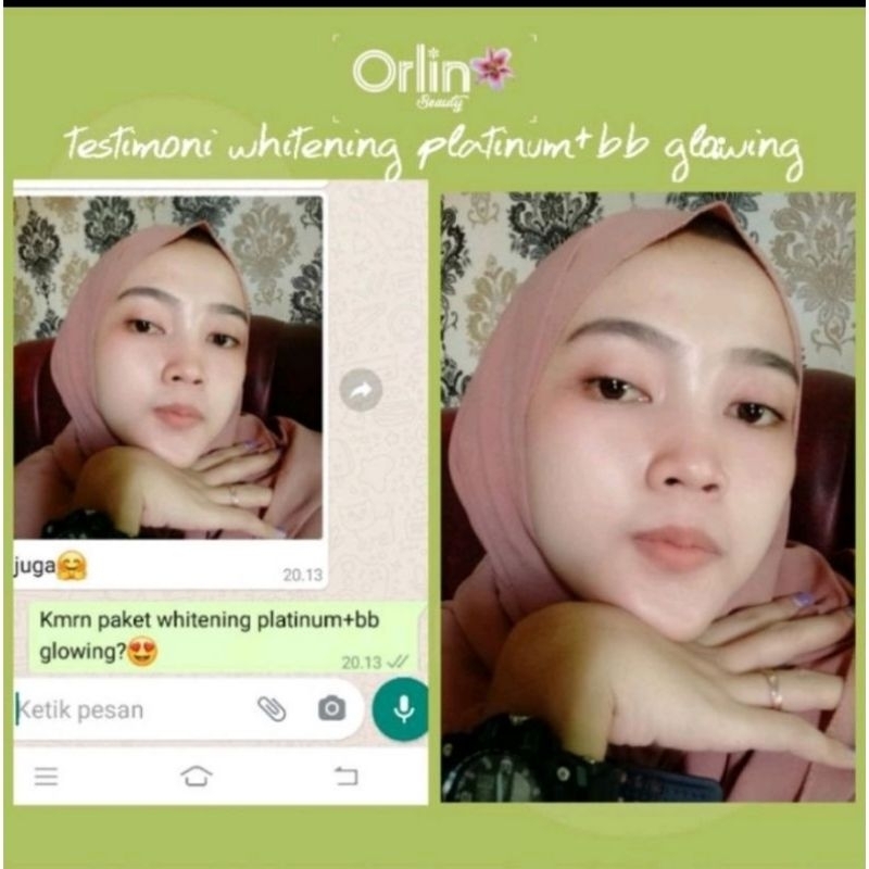 NEW ORLIN krim pemutih wajah BPOM ( whitening platinum bisa untuk bumil/busui )