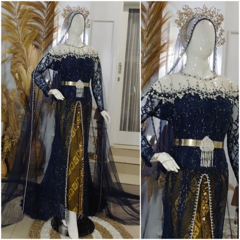 kebaya akad kualitas premium | baju pengantin akad nikah | gaun pengantin modern
