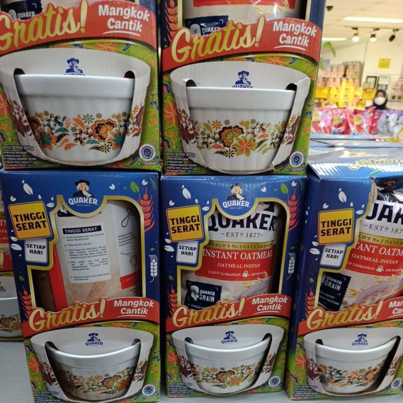 

Quaker oatmeal instan merah all varian BONUS MANGKOK SEGERA ORDER!!