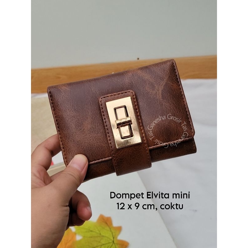 Elvita Mini Polos Dompet Lipat Wanita