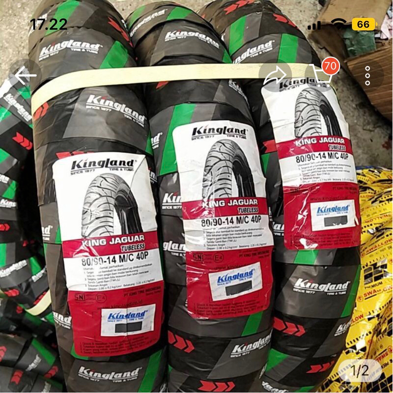 ban luar 80/90 14 kingland tubeless