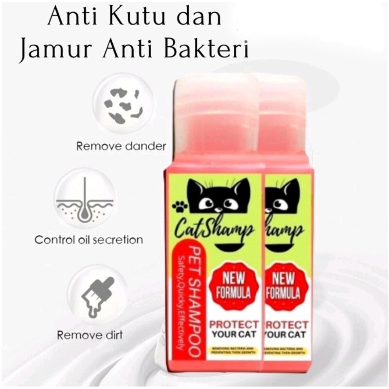 shampo kucing cat shamp 35ml anti kutu anti jamur