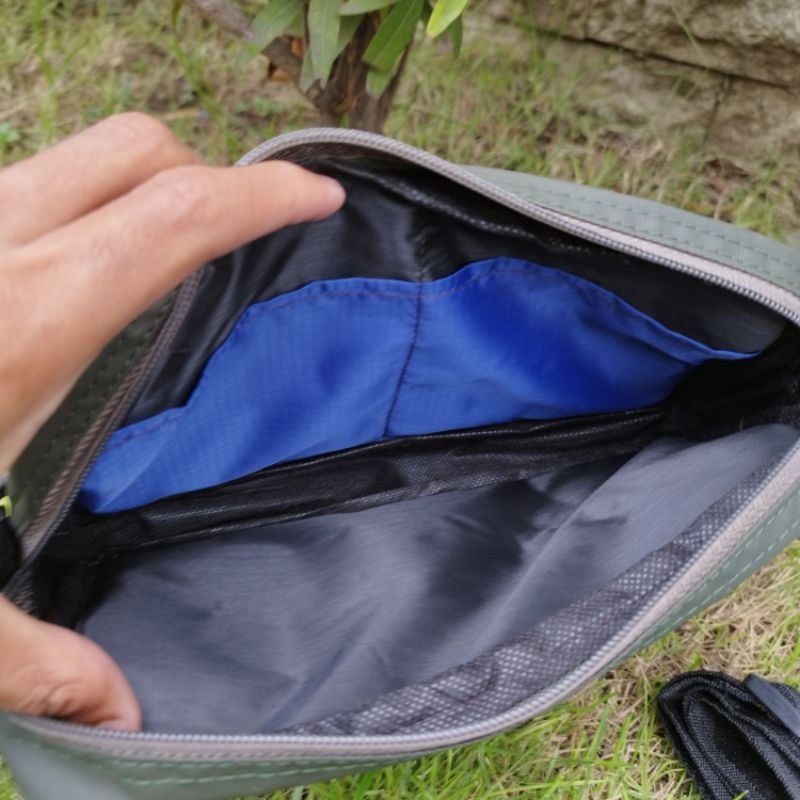 Handbag Pria Original Merk DM Bahan Waterproof | Clutch Pria Selempang Free Tali