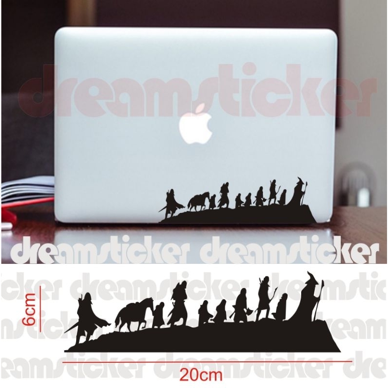 Stiker Fellowship of the Rings  Lord of the Rings Sticker Laptop MacBook Decal