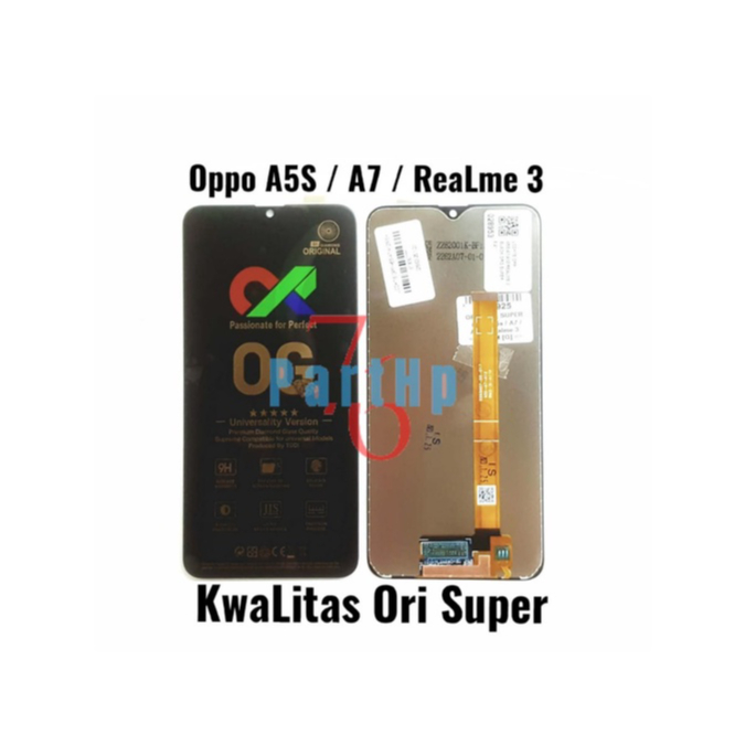 Lcd Touchscreen Fullset Kwalitas Ori Super Oppo A5S - A7 - Realme 3  - Hitam