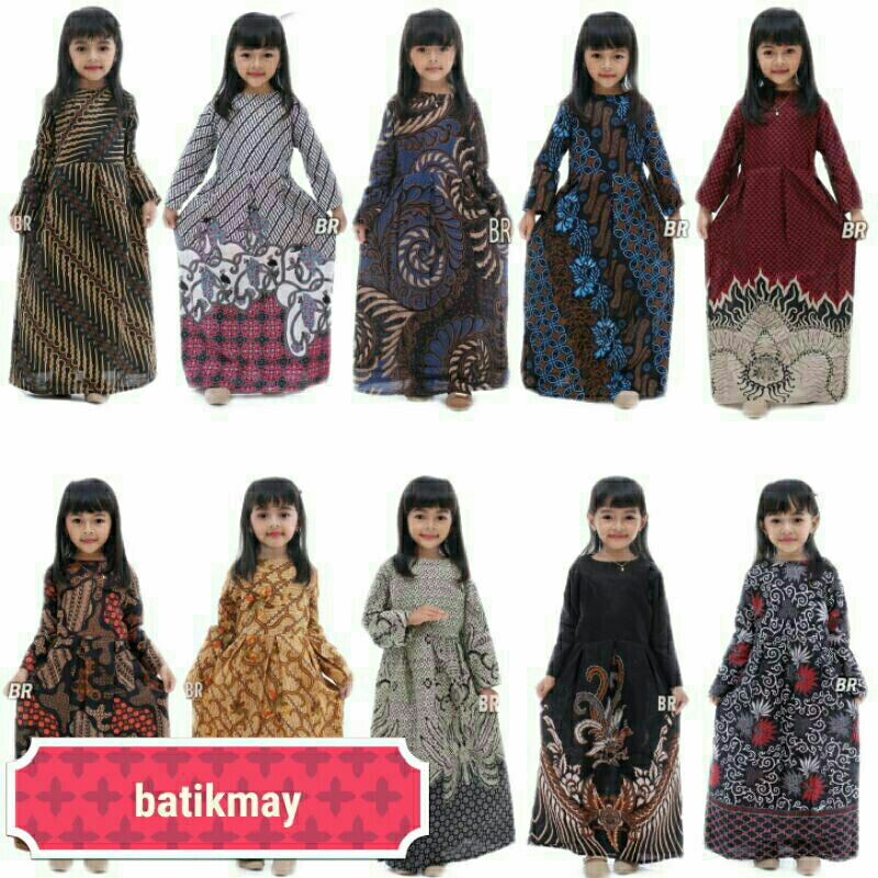 Baju Gamis Batik Anak Perempuan