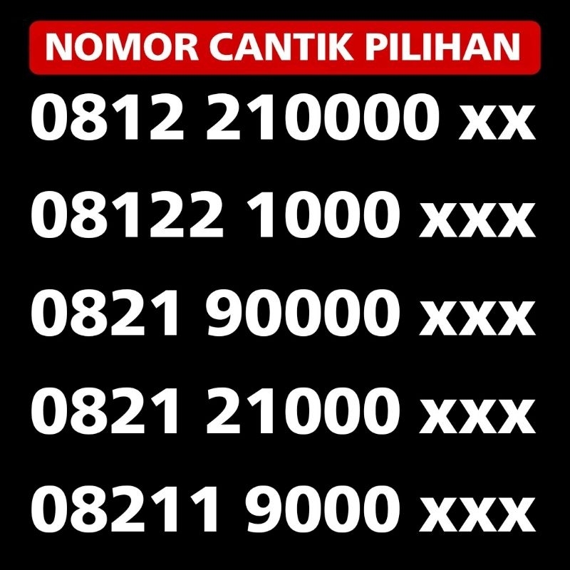 Nomor Cantik Simpati Murah Kartu Perdana Nomer Simpati Rapih Simpati 1111 5555 7777 8888 9999