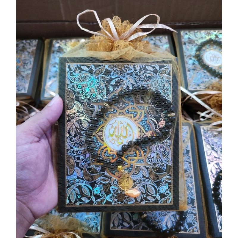 buku yasin hardcover etnic batik paket tile tasbih