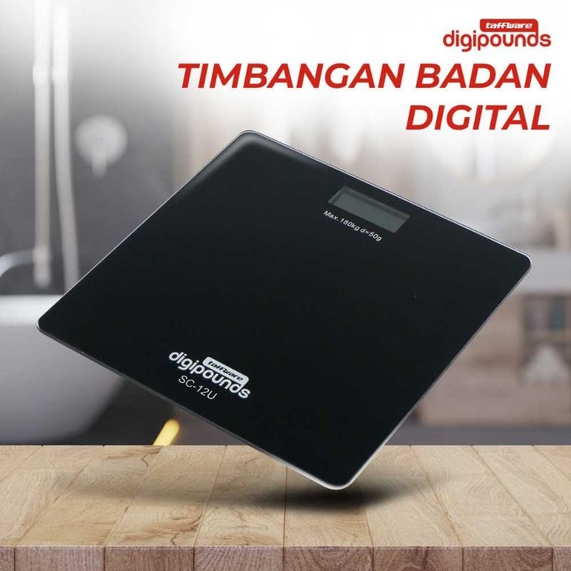 Taffware Digipounds Timbangan Badan Temperature USB Recharge - SC-12U