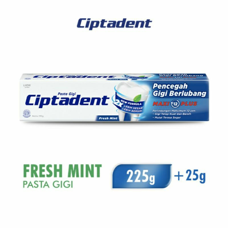 CIPTADENT MAXI 12 PLUS JUMBO 225GR + 25GR