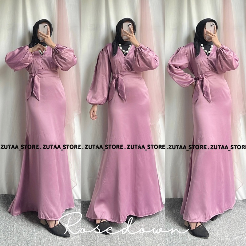 LUMINOUS DRESS LEBARAN TERBARU // DRESS SATIN VELVET ADEM