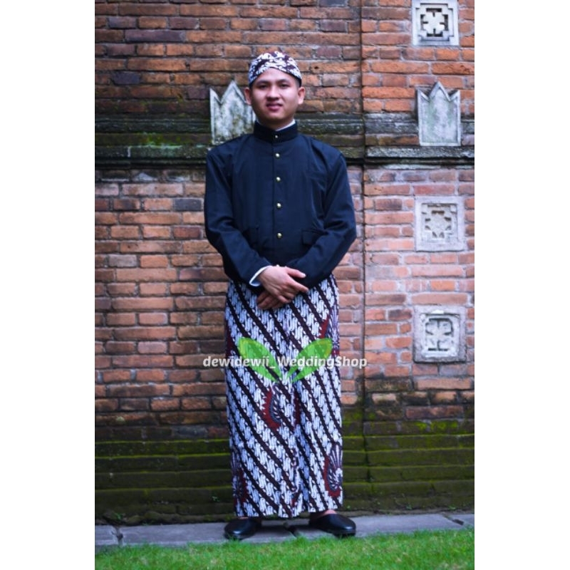 Beskap Jogja - Warna Hitam || Model yogi (Polos &amp; Bordir)