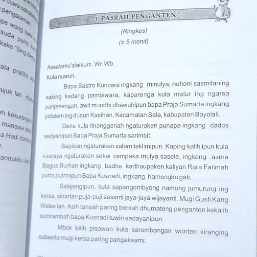 Buku Kumpulan Pidato | Kumpulan Pidhato Basa Jawa Ing Sedoyo Acara | Kangge Santri Siswo Mahasiswa Umum