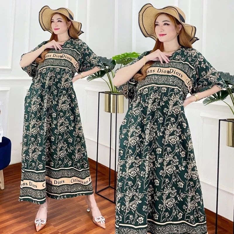 Daster Kimono Panjang Semata Kaki Busui Ld 120 | Baju Tidur Wanita Kekinian Kancing Depan