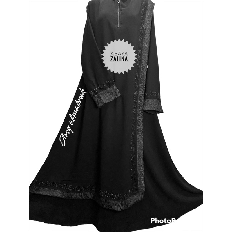 ABAYA ZALINA - ABAYA HITAM TEMBORO