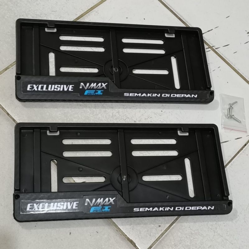 Tutup plat Nomor motor Depan belakang Cover plat nomor motor Motif hitam carbon