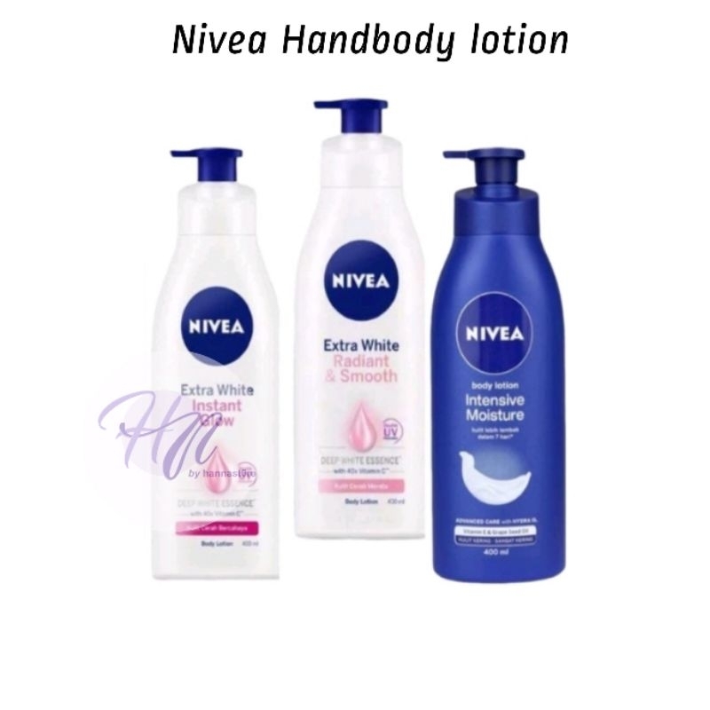 Nivea Handbody Extra White / Intensive Moinsture 400 ml