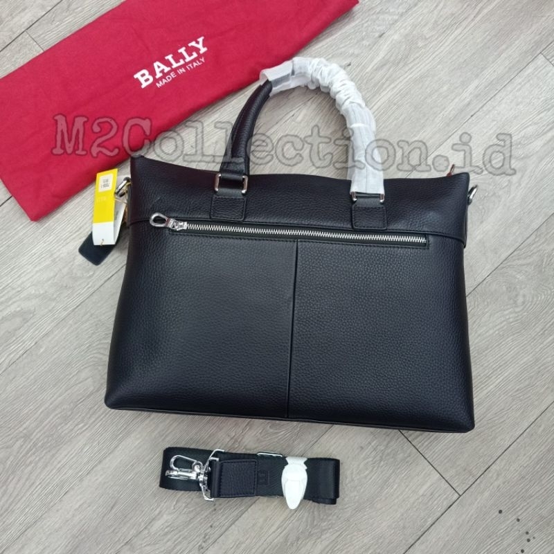 tas kantor bally list merah putih Tas selempang tote bag Super Mirror quality