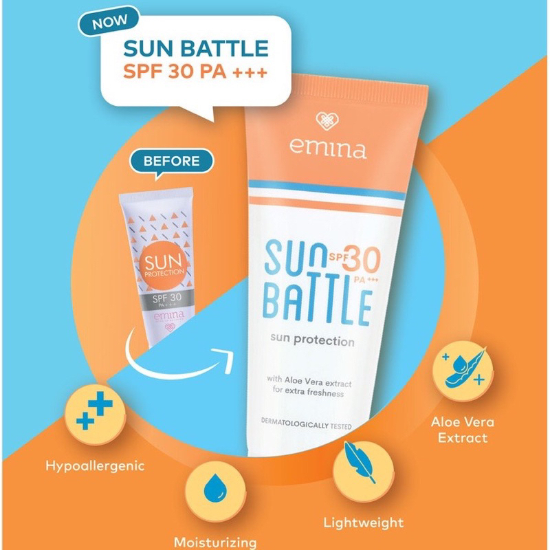 EMINA Sun Battle SPF 30 PA+++ | Sun Protection 60ml