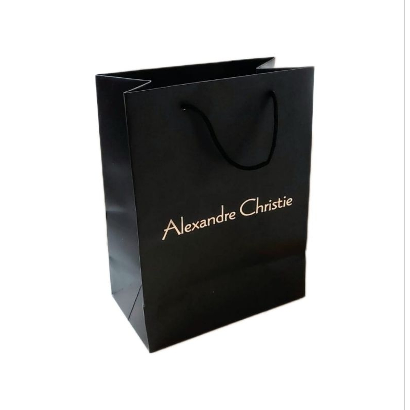 Paper Bag Alexandre Christie Hitam Paperbag Alexander Christie Kotak Jam Tangan Pria Wanita