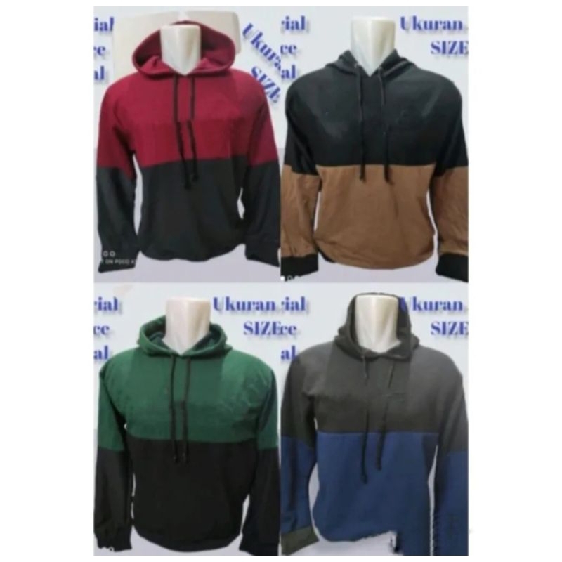 Sweater hodie kombinasi pria dan wanita