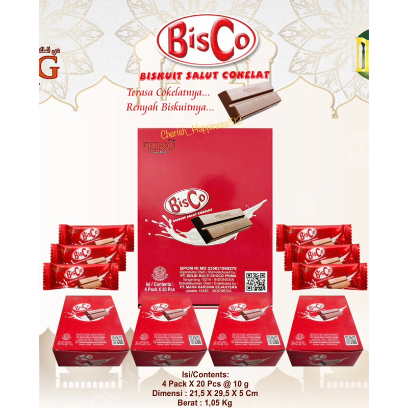 1 Kotak isi 4 Pack d’King Bonibol BisCo &amp; Chocolate Cashew