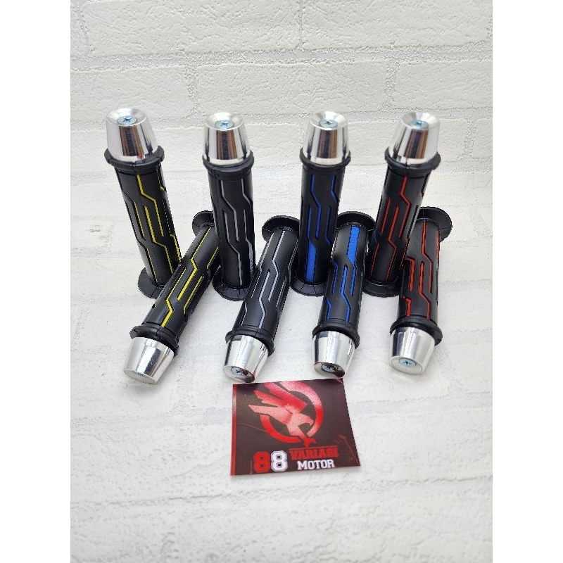 Handgrip Variasi List Warna Plus Jalu PCX Mini Chrome Universal Semua Motor Bisa