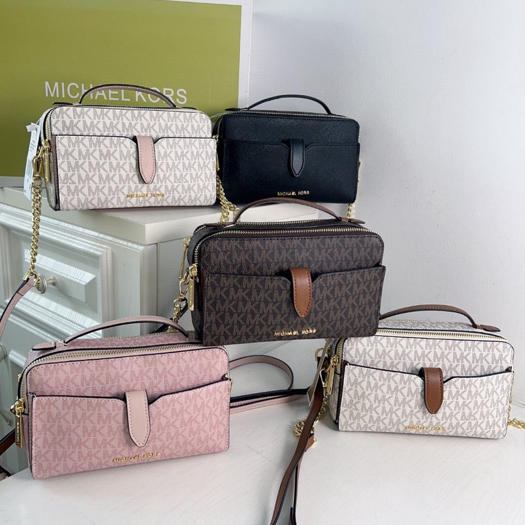 Original 2023 new MK Jet Set Item presbyopic chain camera bag Messenger bag women's handbag 2232