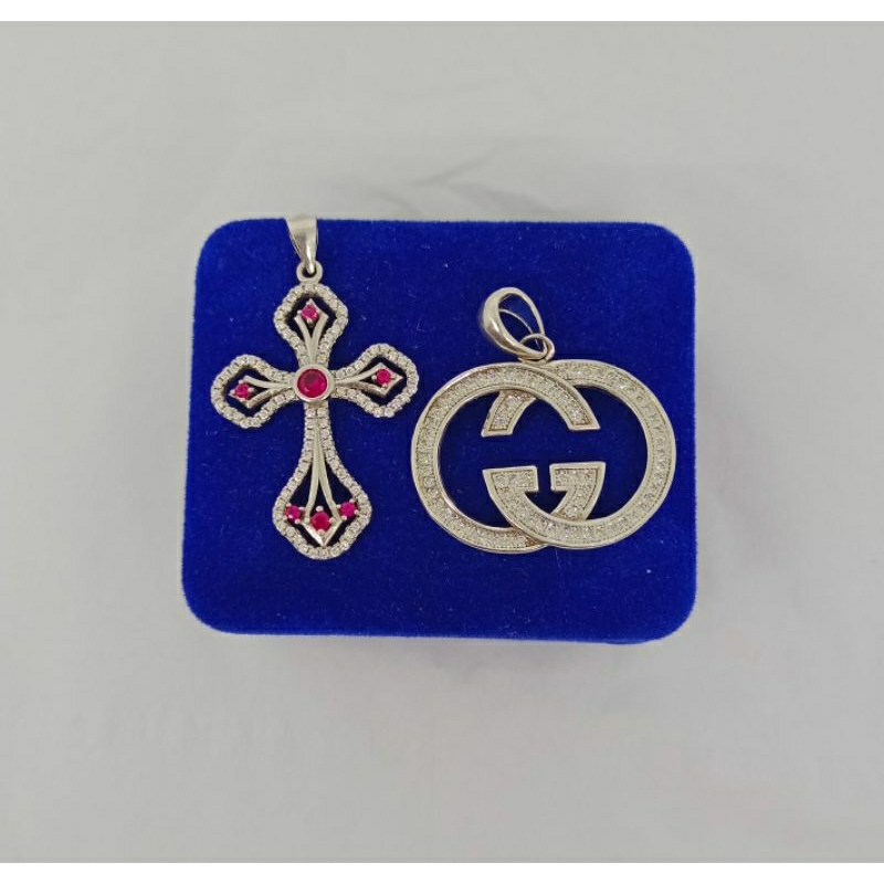 liontin variasi model mp/perak asli silver 925 lapis emas/perhiasan fashion wanita terbaru