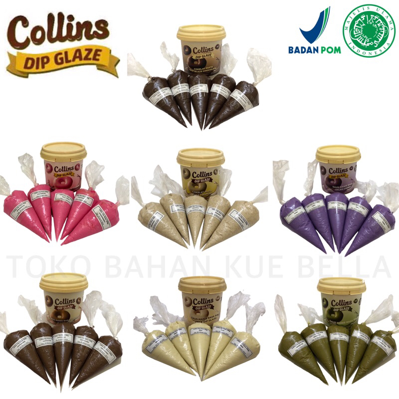 

COLLINS Dip Glaze 200gr (REPACK) Dipping Donat Coklat Lumer