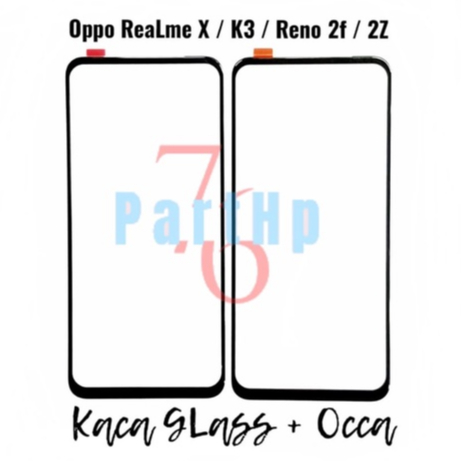 Kaca Glass Oppo Realme X - K3 Reno 2F - 2Z - Layar Kaca Glass - Hitam