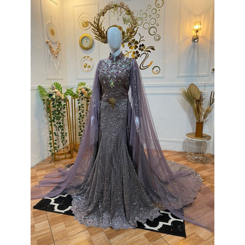 Kebaya pengantin | kebaya pengantin modern duyung berekor