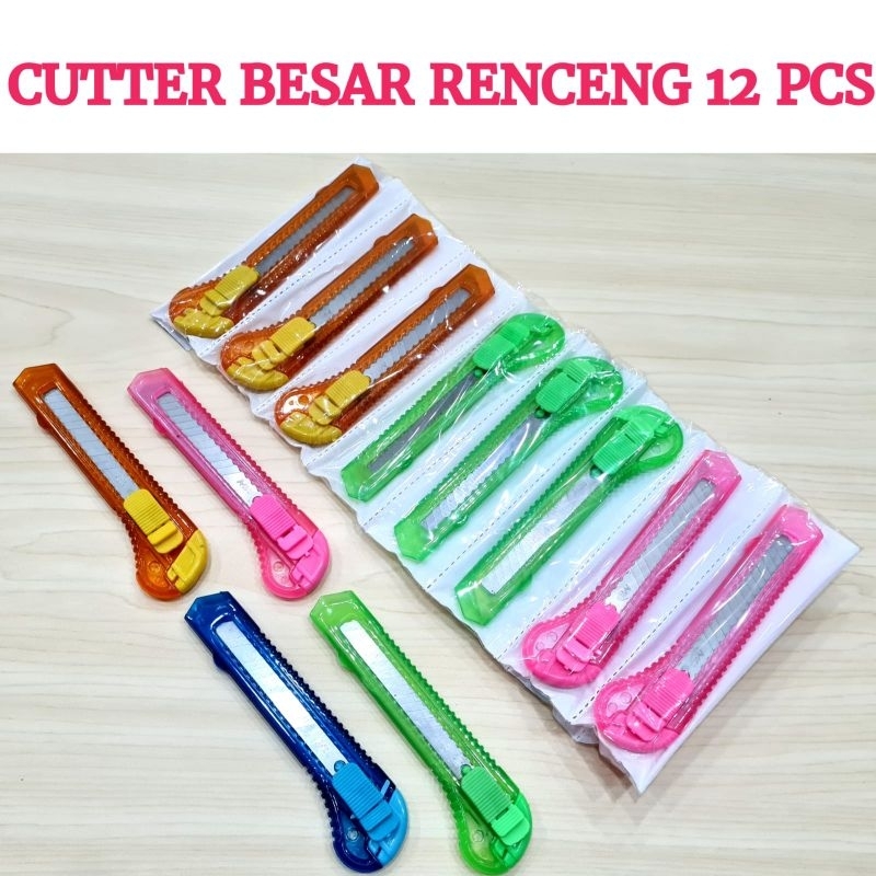 

Pisau Cutter Besar Renceng 12 Pcs