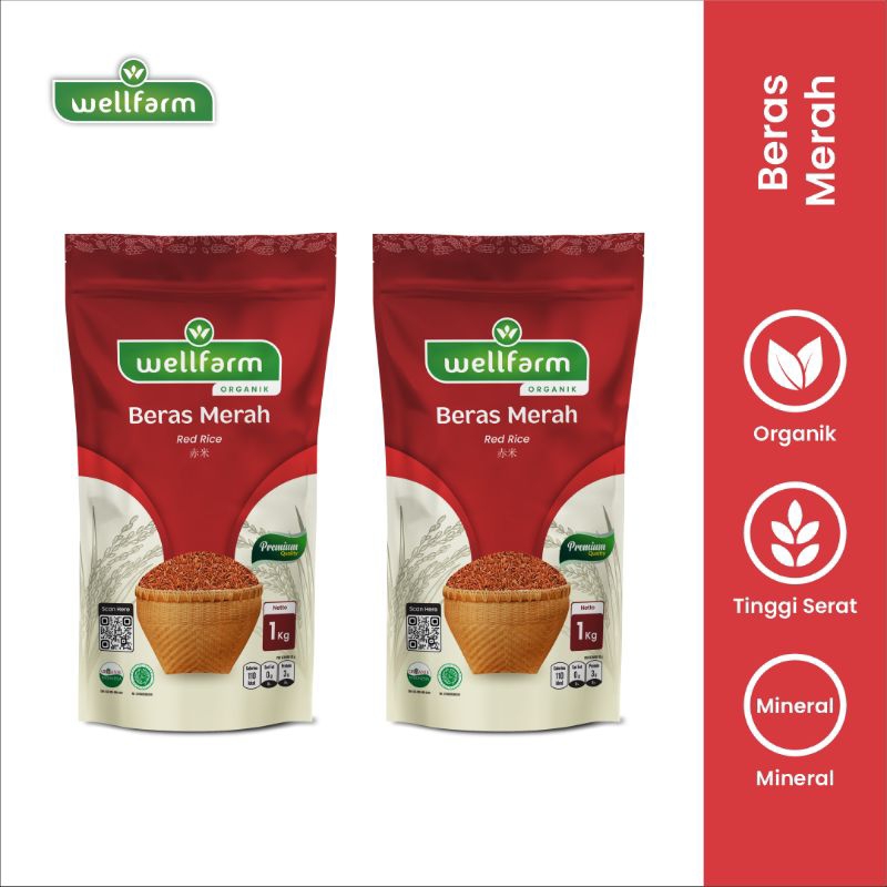 

Wellfarm Beras Merah Wangi Organik, Paket Hemat Bundling 2Kg