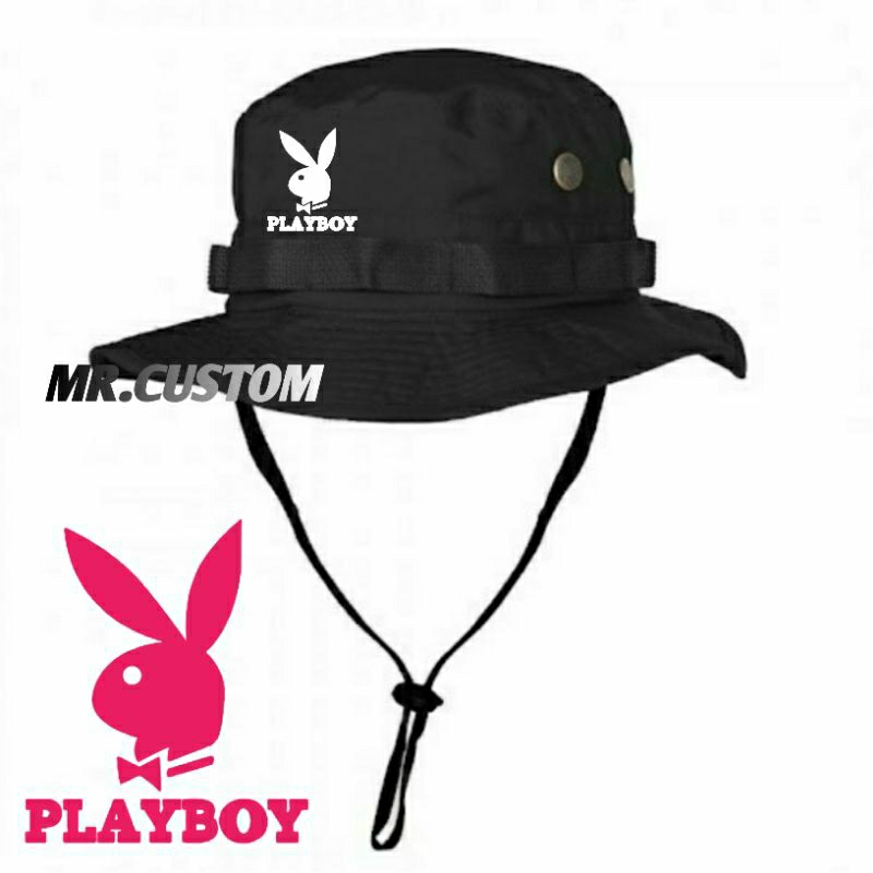 Topi rimba adventure/Topi gunung outdoor/Topi hiking/Topi fishing pria wanita PLAYBOY LOGO