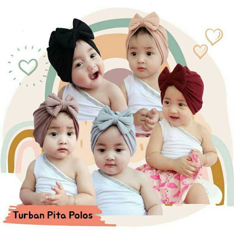 SUDAH LENGKAP WARNA BISA INSTANT BEST SELLER Turban Bayi perempuan Pita Busa tutup kepala bayi / ciput baby newborn / topi anak perempuan / grosir turban / turban kelinci / turban anak